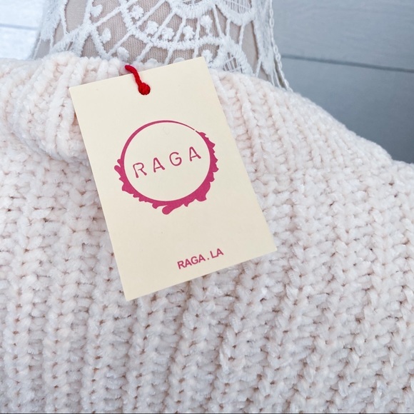 NWT Raga Ellen Tinsel Chenille Sweater Anthropologie Cream Metallic Small - Picture 10 of 12